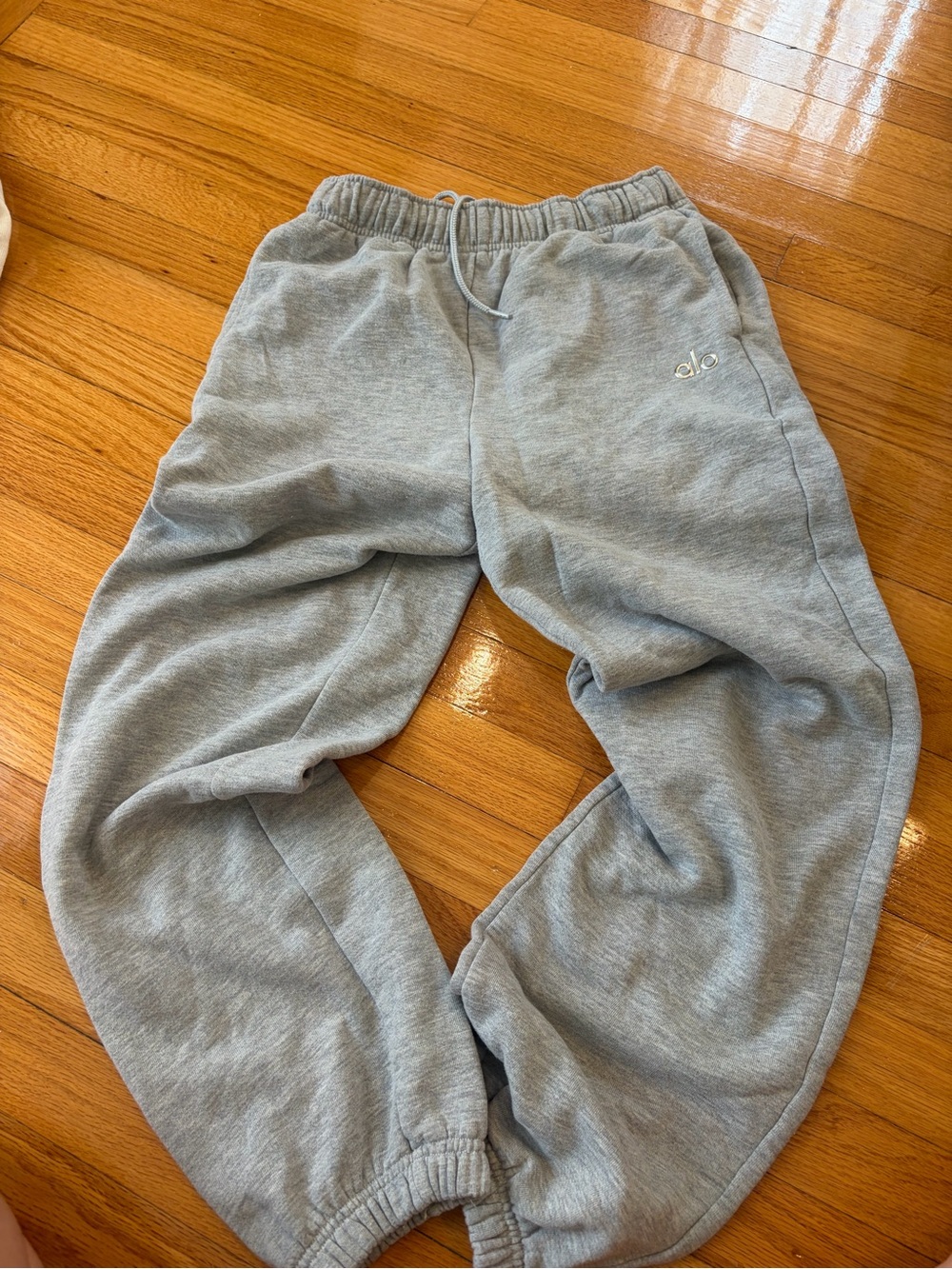 ALO Yoga Kids Light Gray Sweatpants - Cozy Joggers